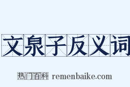 文泉子反义词是什么意思的图片